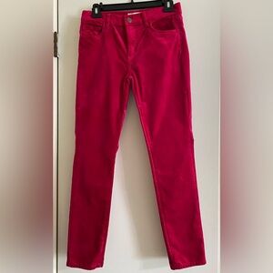 LOFT Vibrant Fuchsia Velvet Pants